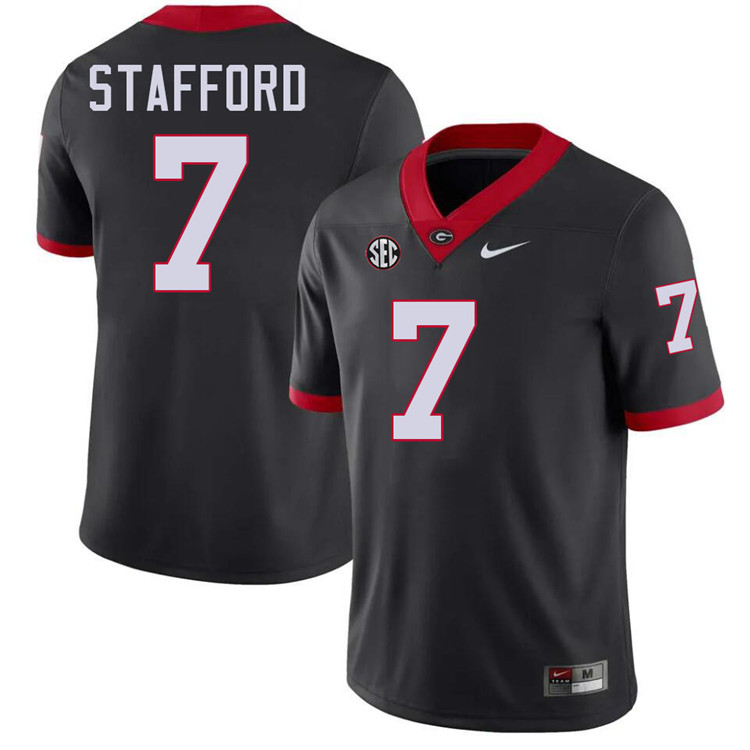 Matthew Stafford Georgia Jersey,University Of Georgia Bulldogs Football Jersey,Uniforms,Gears-Black